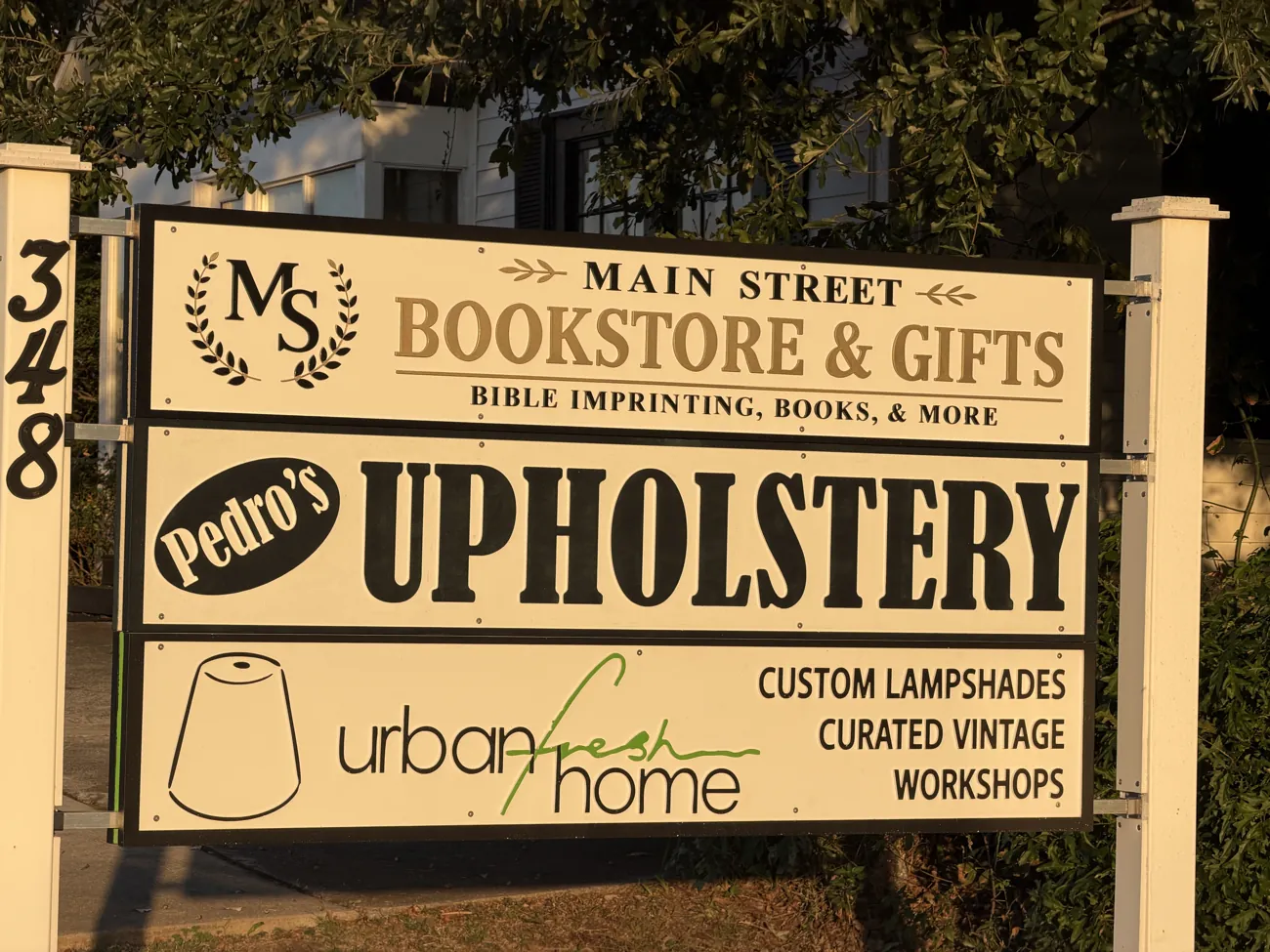 Main Street Bookstore and Gifts monument sign