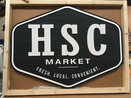 HSC Market custom business sign